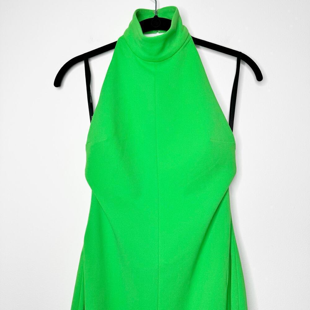 Solace London Lula Midi Dress Gown Formal Mermaid Vibrant Lime Green Size US 4 - Picture 3 of 11